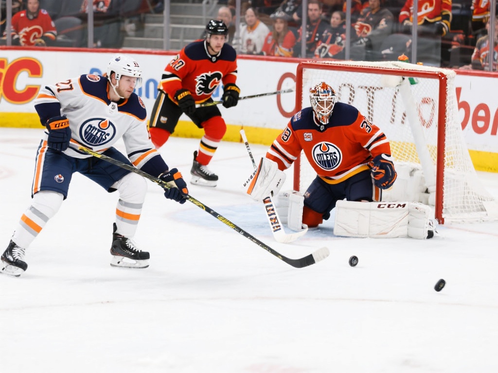 常规赛：埃德蒙顿油人3-2险胜卡尔加里火焰 精彩回顾