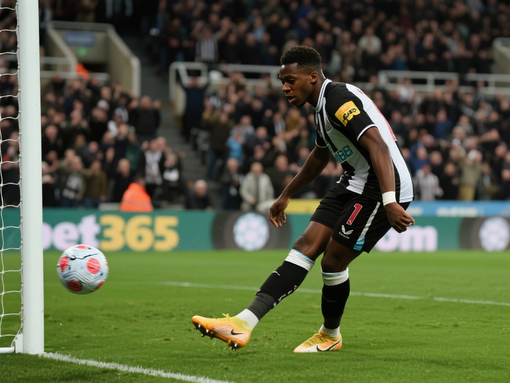 比赛进行到最后阶段，纽卡斯尔联队依然落后